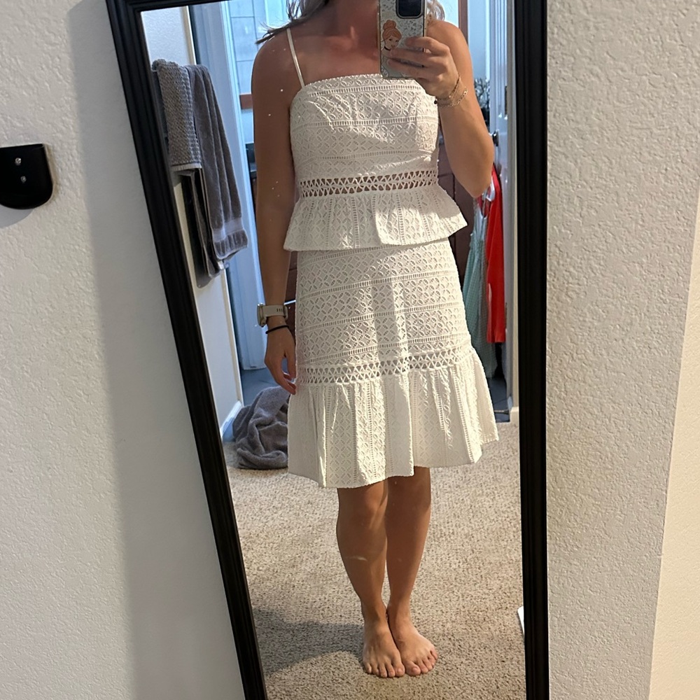 NWT White Lilly Pulitzer Two-Piece Jan Set White Eyelet